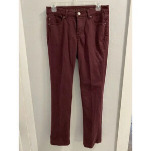 liverpool jeans company sadie straight burgundy jeans size 28/6 - Pre Owned